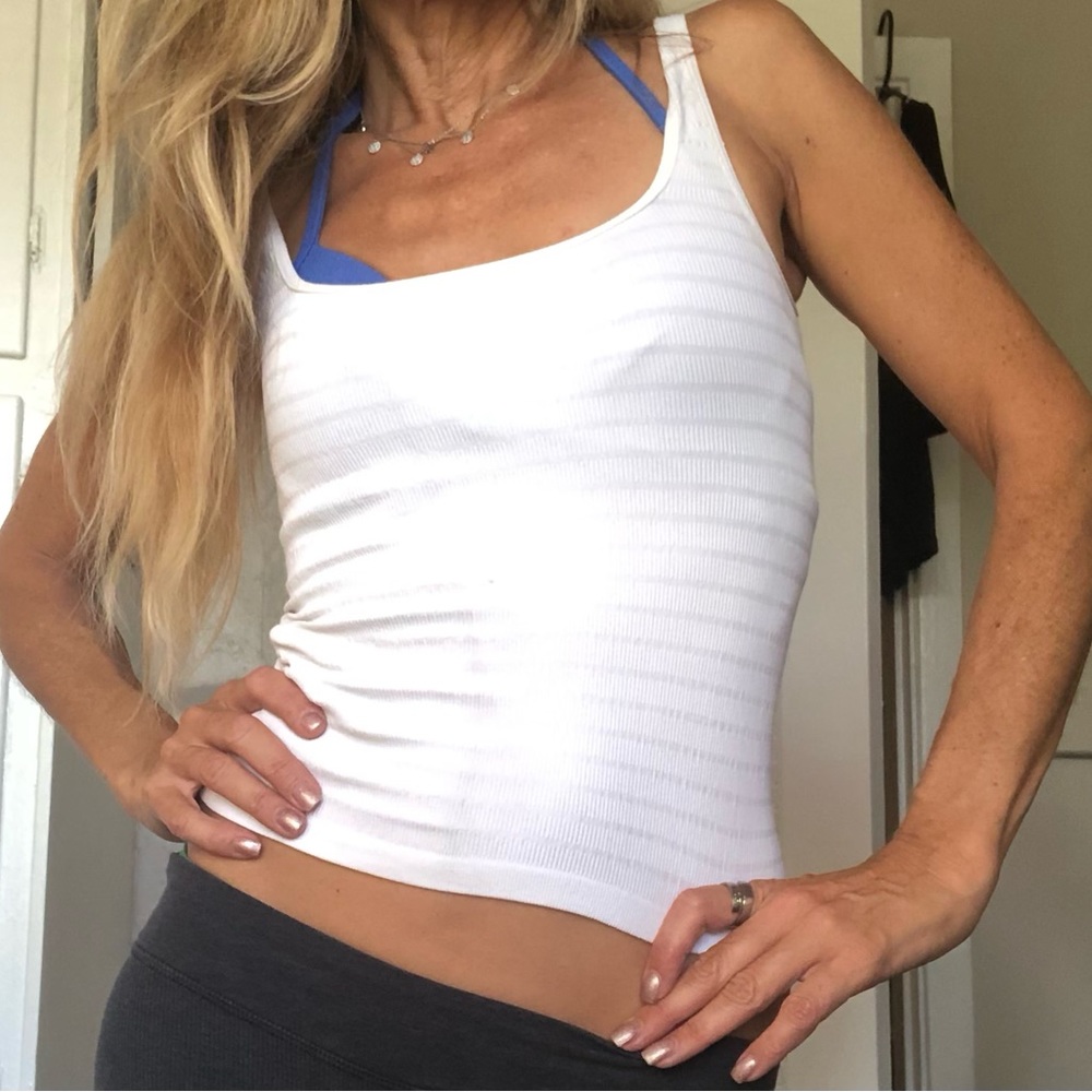 White Crop Tank Top